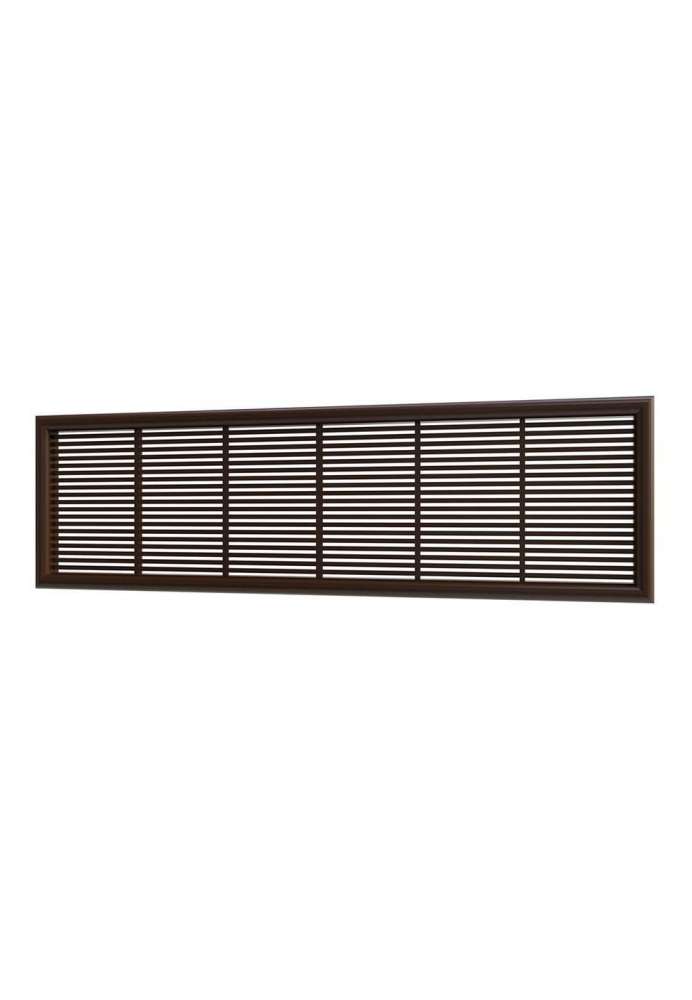 Решетка вентиляционная ДП фланец 220х60 переточная 227х67 пластик Brown ERA