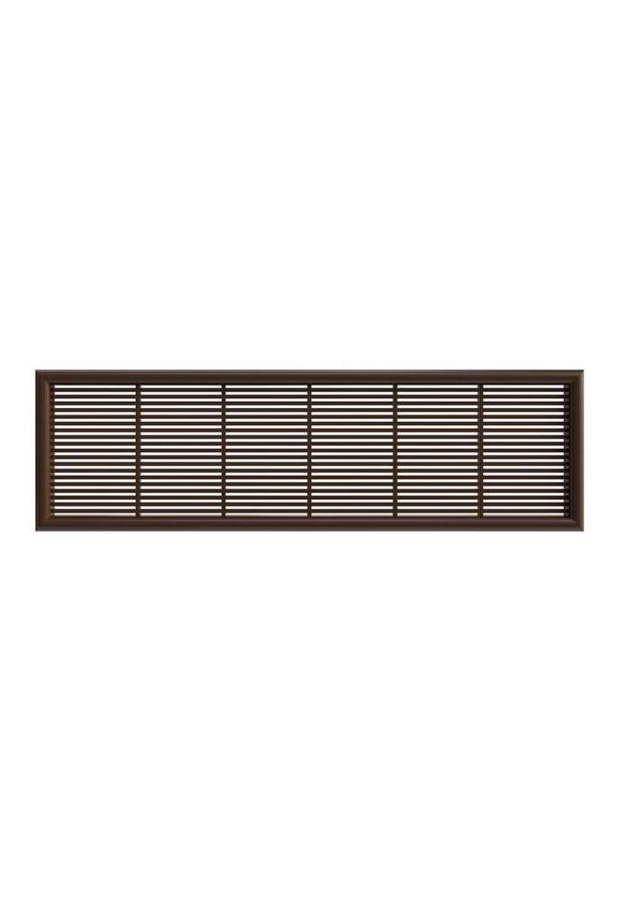 Решетка вентиляционная ДП фланец 220х60 переточная 227х67 пластик Brown ERA