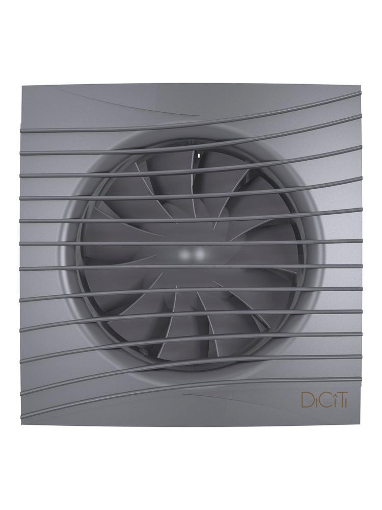 Вентилятор накладной SILENT D125 обратный клапан Dark gray metal DICITI