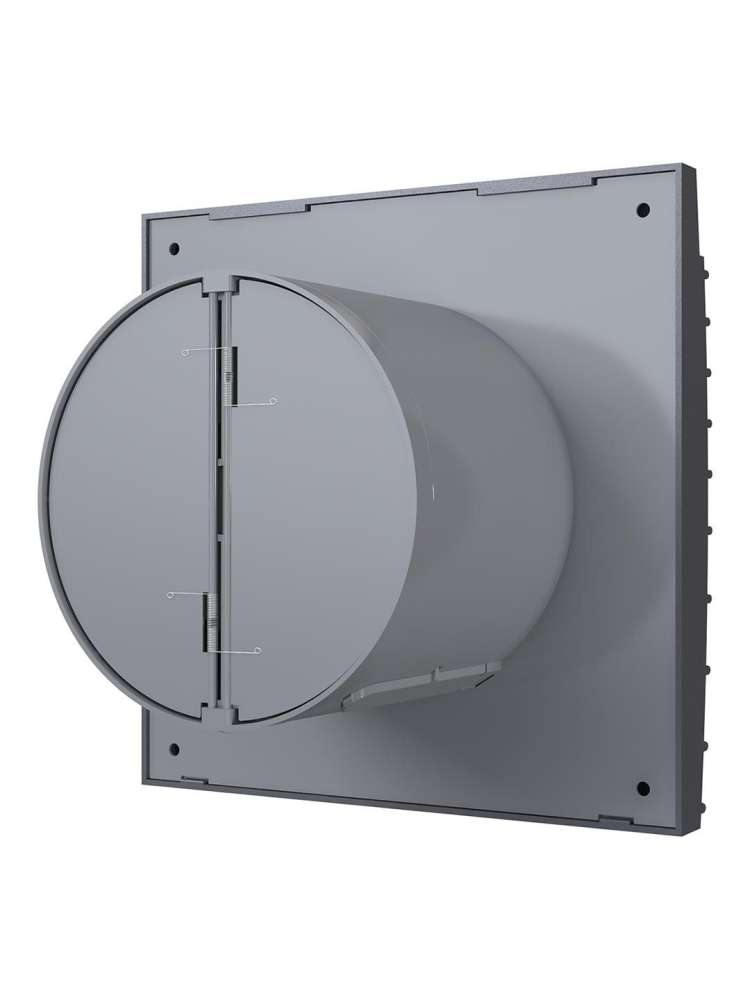 Вентилятор накладной SILENT D125 обратный клапан Dark gray metal DICITI